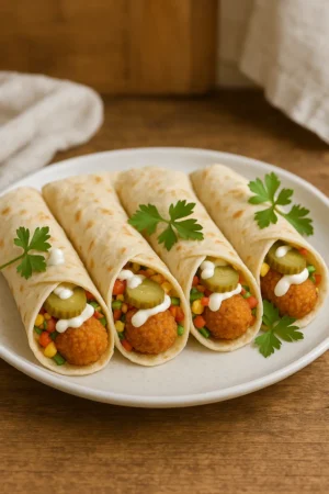 فلافل رول مدیترانه‌ای